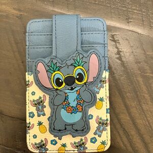 Disney Stitch Phone Card Holder - Blue and Cream